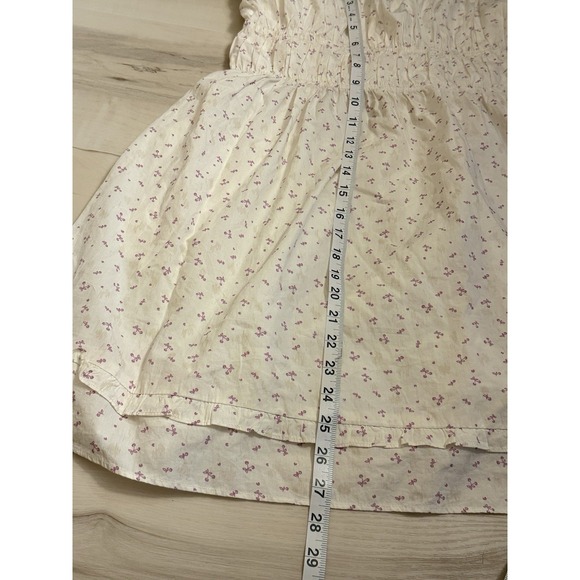 Free People Women's Gabby Cherry Pattern Dress Size L 100% Cotton - Picture 9 of 11